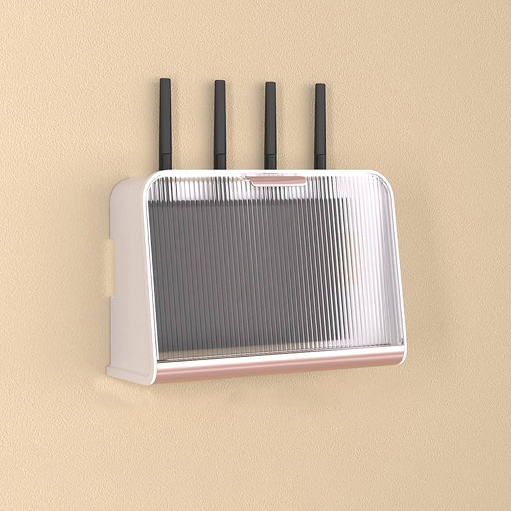 Luxury Wifi Cabinet Storage Box, Wall Mounted Router Storage Box, WiFi Device Storage Rack with Heat Dissipation Luxury Wifi Cabinet Storage Box, Wall Mounted Router Storage Box, WiFi Device Storage Rack with Heat Dissipation